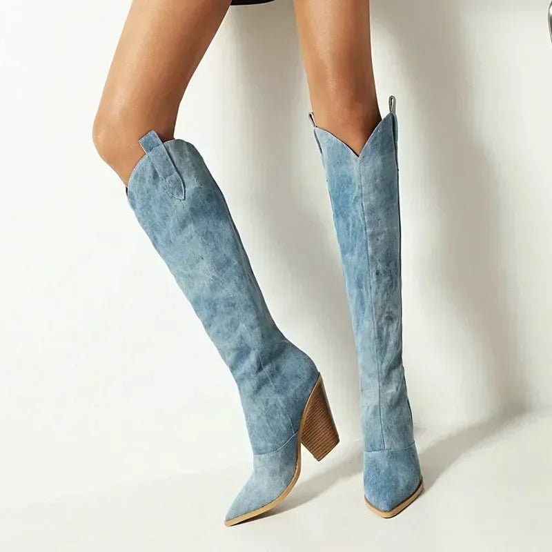 VEGAN* halfhoge cowboyboots met kap Esperanza zwart VEGAN* halfhoge cowboyboots met kap Esperanza zwart