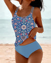 Tankini met Dubbele Band - ModeParisienne® Jayana | Tankini met Dubbele Band - Blauw - S - Zarandi Amsterdam