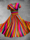 ModeParisienne® Emelina | Vestito Ritmo Arcobaleno