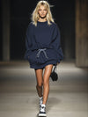 ModeParisienne® Leontine | Casual Lange Mouw Sweatshirt Mini Dress