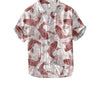 Koi Vis Kunst Linnen Shirt voor Mannen - Ranidelo | Koi Vis Kunst Linnen Shirt voor Mannen - Rood - S - Zarandi Amsterdam