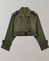 ModeParisienne® Haley - Cropped Windbreaker Jas met Verstelbare Riem