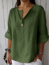 Dames Casual V - hals Blouse - ModeParisienne® Ninalyn | Dames Casual V - hals Blouse - Groen - S - Zarandi Amsterdam