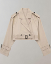 ModeParisienne® Haley - Cropped Windbreaker Jas met Verstelbare Riem