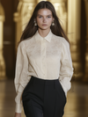 ModeParisienne® Lilita | Elegante camicia in pizzo avorio nobile