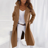 ModeParisienne® Moda - Elegante Wollen Jas met Omgeslagen Kraag