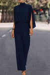 Elegante Gebreide Set met Crop Top & Flowy Pantalon - ModeParisienne® Maely | Elegante Gebreide Set met Crop Top & Flowy Pantalon - Blauw - Zarandi Amsterdam