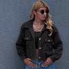 ModeParisienne® Trendy Damesmode PU Blazer: Effen Kleur Dames Zomerjas