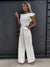 ModeParisienne® Karis – Elegante Jumpsuit met Rimpelmouwen voor een Tijdloze Look