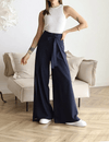 Chique Linnenbroek - ModeParisienne® Doralyn | Chique Linnenbroek - Blauw - S - Zarandi Amsterdam