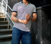 Darlo – Zwarte Ember Luxe Gestreepte Poloshirt Voor Heren