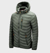 Rome - giacca invernale calda, slim-fit, impermeabile con cappuccio, tasche e cerniera