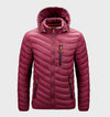 Rome - giacca invernale calda, slim-fit, impermeabile con cappuccio, tasche e cerniera