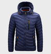 Rome - giacca invernale calda, slim-fit, impermeabile con cappuccio, tasche e cerniera