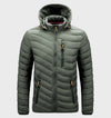 Rome - giacca invernale calda, slim-fit, impermeabile con cappuccio, tasche e cerniera