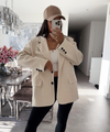 ModeParisienne® Vilma | Beige Oversized Casual Blazer voor Vrouwen | Moeiteloze Chic en Comfort