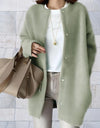 Belle - Oversized lange vest trui met ronde hals