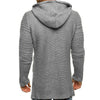 Arvil - Mannen Hoodie Lange Mouwen Mid-Lengte Gebreide Cardigan