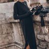 Sophie™ | Mühelos Elegant - Langarm Schlitzkleid