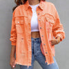Riva™ | Blijf stijlvol warm | Stijlvolle gescheurde jeansjack