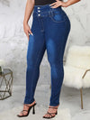 ModeParisienne® Analin - Chique Geknöpfte Rokkenjeans