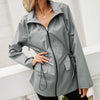 ModeParisienne® groene winddichte waterdichte hoodie lange zomerjas