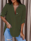 ModeParisienne® Corine - Blusa rilassata con scollo a V per la primavera