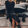 Sophie™ | Mühelos Elegant - Langarm Schlitzkleid