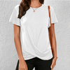 Vormgevende Ronde Hals Blouse - ModeParisienne® Fenelina | Vormgevende Ronde Hals Blouse - Wit - S - Zarandi Amsterdam