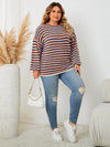 ModeParisienne® Greta - Maglione in misto lana con righe in taglie grandi