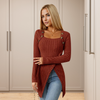 ModeParisienne® Erlisa | Top con chiusura a bottoni e texture a coste