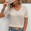 ModeParisienne® Kayla | Elegante T-shirt in pizzo con scollo a V