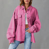 ModeParisienne® roze omgeslagen kraag met revers lange zomerjas