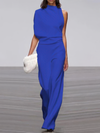 ModeParisienne® Rachelle | Dames Jumpsuit met Ronde Hals en Mouwloze Broek met Wijde Pijpen