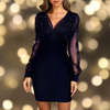 ModeParisienne® Phina – Elegante Vestito da Festa con Paillettes per Donna | Brillare e Splendere in Ogni Occasione