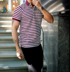 Toto – Polo Premium a Manica Mezza a Righe da Vino