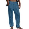 Jorvick | Heren Casual Effen Kleur Katoenen Linnen Broek