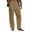 Jorvick | Heren Casual Effen Kleur Katoenen Linnen Broek