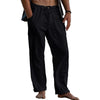 Jorvick | Heren Casual Effen Kleur Katoenen Linnen Broek