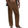 Jorvick | Heren Casual Effen Kleur Katoenen Linnen Broek