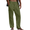 Jorvick | Heren Casual Effen Kleur Katoenen Linnen Broek
