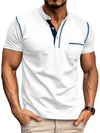 Heren Polo met Henley - Kraag - Sebrecht | Heren Polo met Henley - Kraag - Wit - S - Zarandi Amsterdam