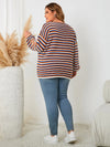 ModeParisienne® Greta - Maglione in misto lana con righe in taglie grandi