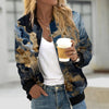 ModeParisienne® bomber stijl sparkly print dames zomerjas