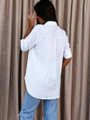 ModeParisienne® Corine - Blusa rilassata con scollo a V per la primavera