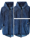 ModeParisienne® Tara - Felpa con cappuccio in denim Champion taglia forte | Alla moda e comoda