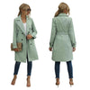 ModeParisienne® elegante kaki jas met revers lange zomerjas