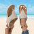Dames Sandalen - Ademende slip - on sandalen met flexibele en comfortabele pasvorm - Beige - 36 - Zarandi Amsterdam