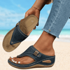 Dames Sandalen - Ademende slip - on sandalen met flexibele en comfortabele pasvorm - Blauw - 36 - Zarandi Amsterdam