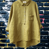 Tops - Alastriona | Elegante Damesblouse van Linnen – Ademend en Stijlvol - Geel - S - Zarandi Amsterdam